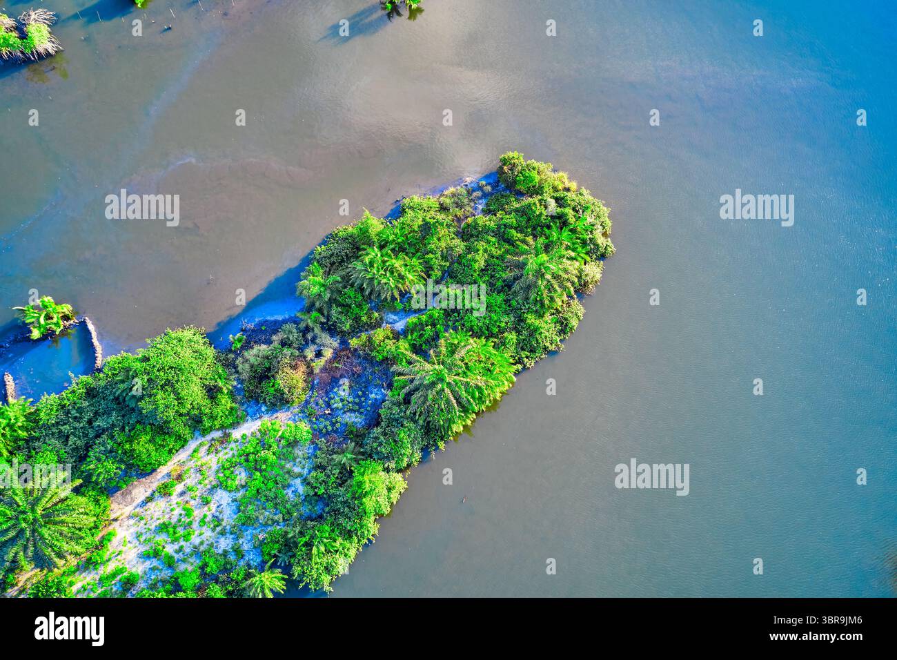 Aerial view verdant riverside landscape hi-res stock photography and ...
