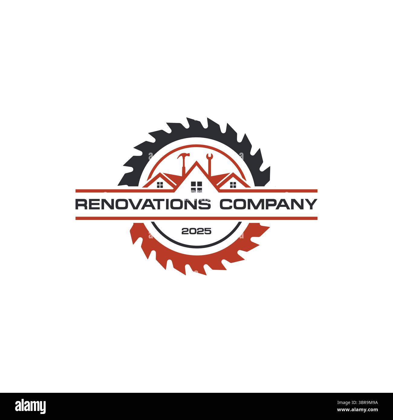 House renovation and remodeling logo. Home repair, roofing, remodeling, handyman, home renovation logo Stock Vector