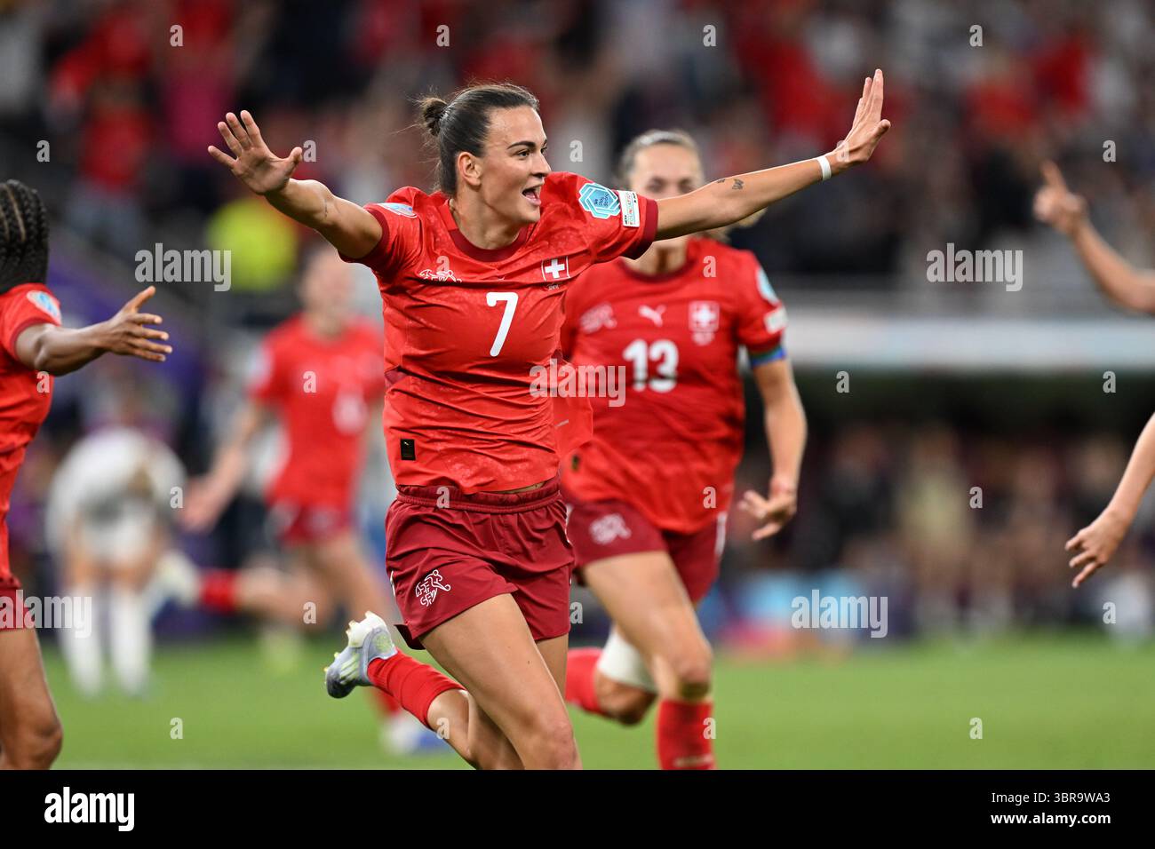 Riola Xhemaili 7 Of Switzerland Celebrates After Scoring The 1 1 riola-xhemaili-7-of-switzerland-celebrates-after-scoring-the-1-1