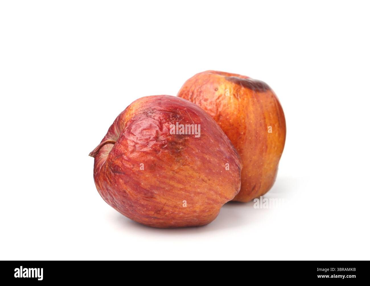Two whole rotten apples isolated on white Stock Photo - Alamy