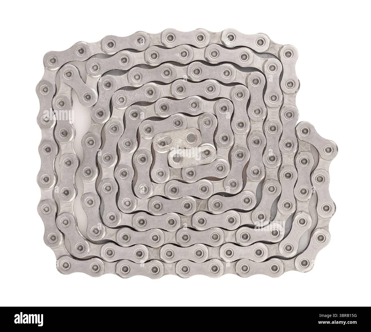 bicycle chain path isolated on white Stock Photo