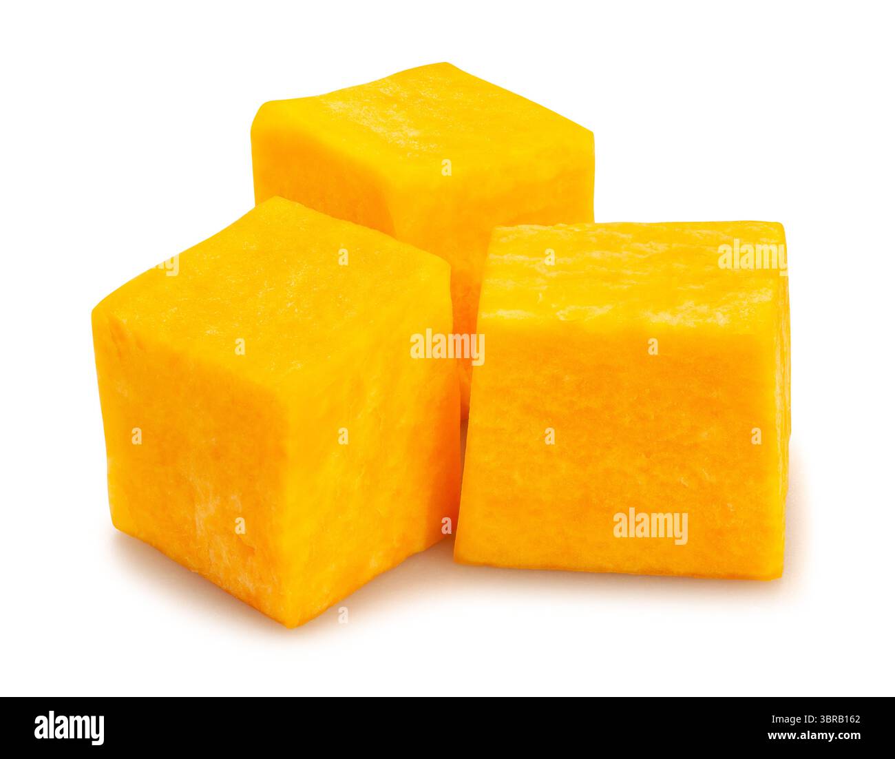 squash chunks path isolated on white Stock Photo