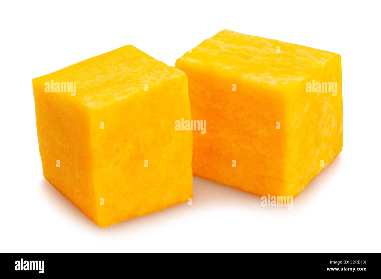 squash chunks path isolated on white Stock Photo