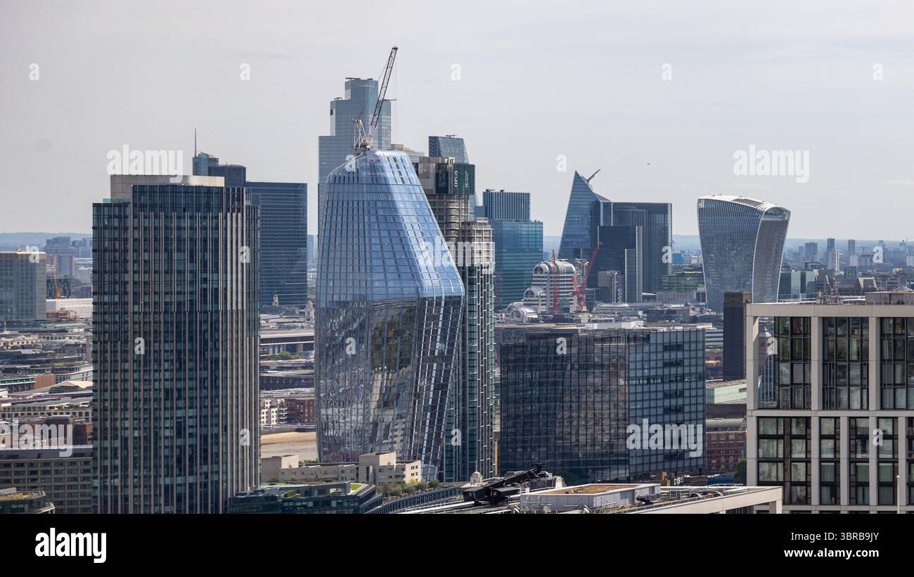 Looking towards the city of London from the London Eye, 2025 - Stock Image