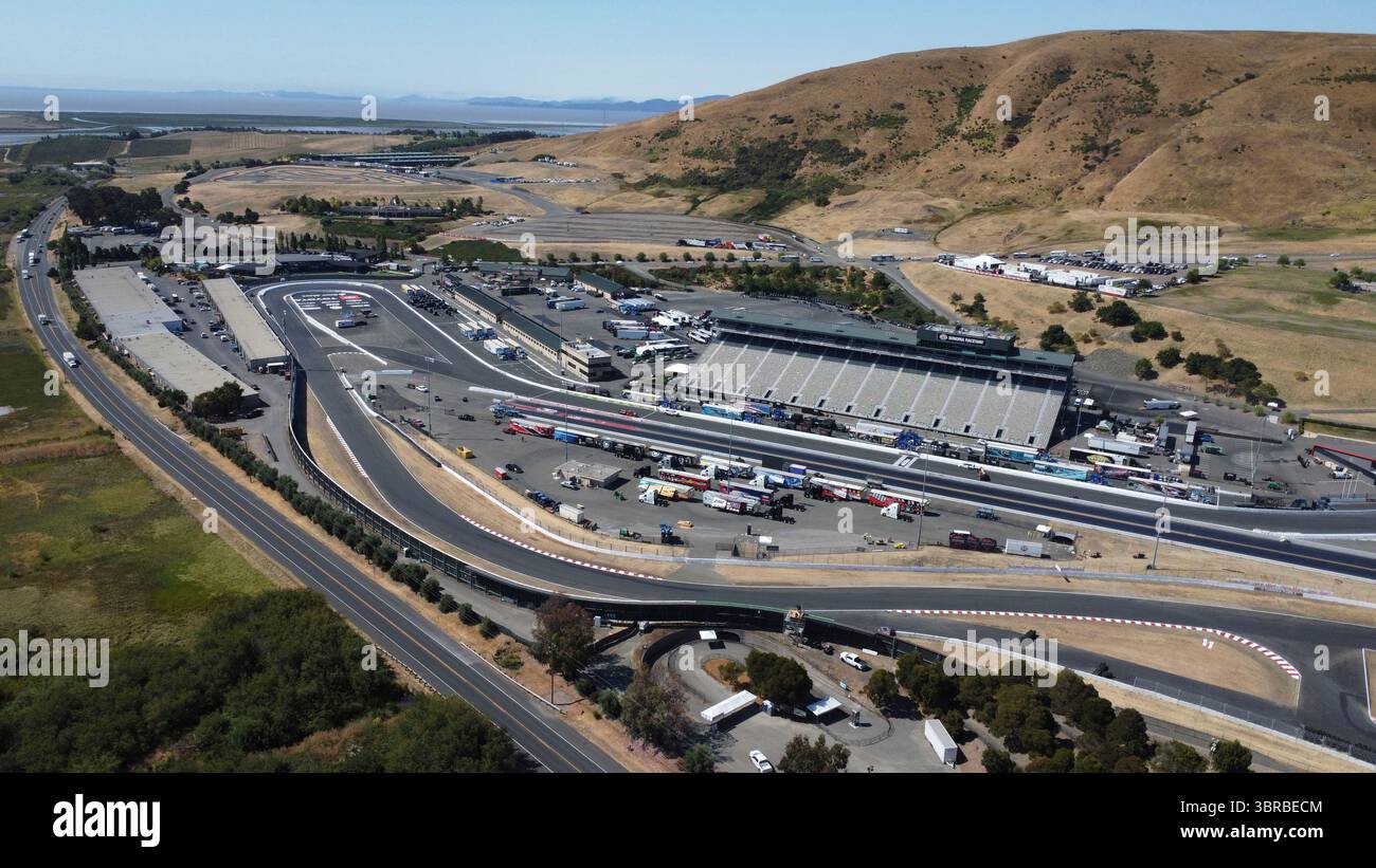 SONOMA, CA - JULY 10: A general view of Sonoma Raceway before the start ...