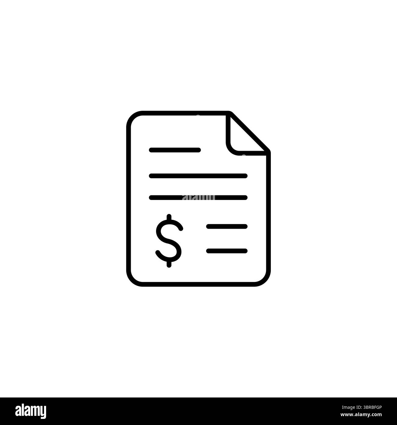 A clear and concise linear icon illustrating a significant financial ...