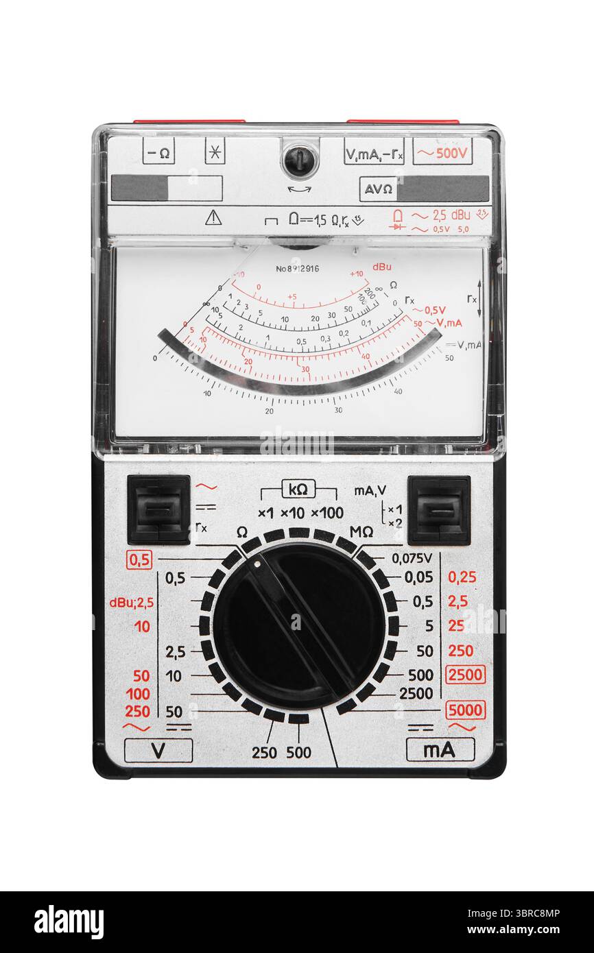 Multimeter isolated on white background Stock Photo