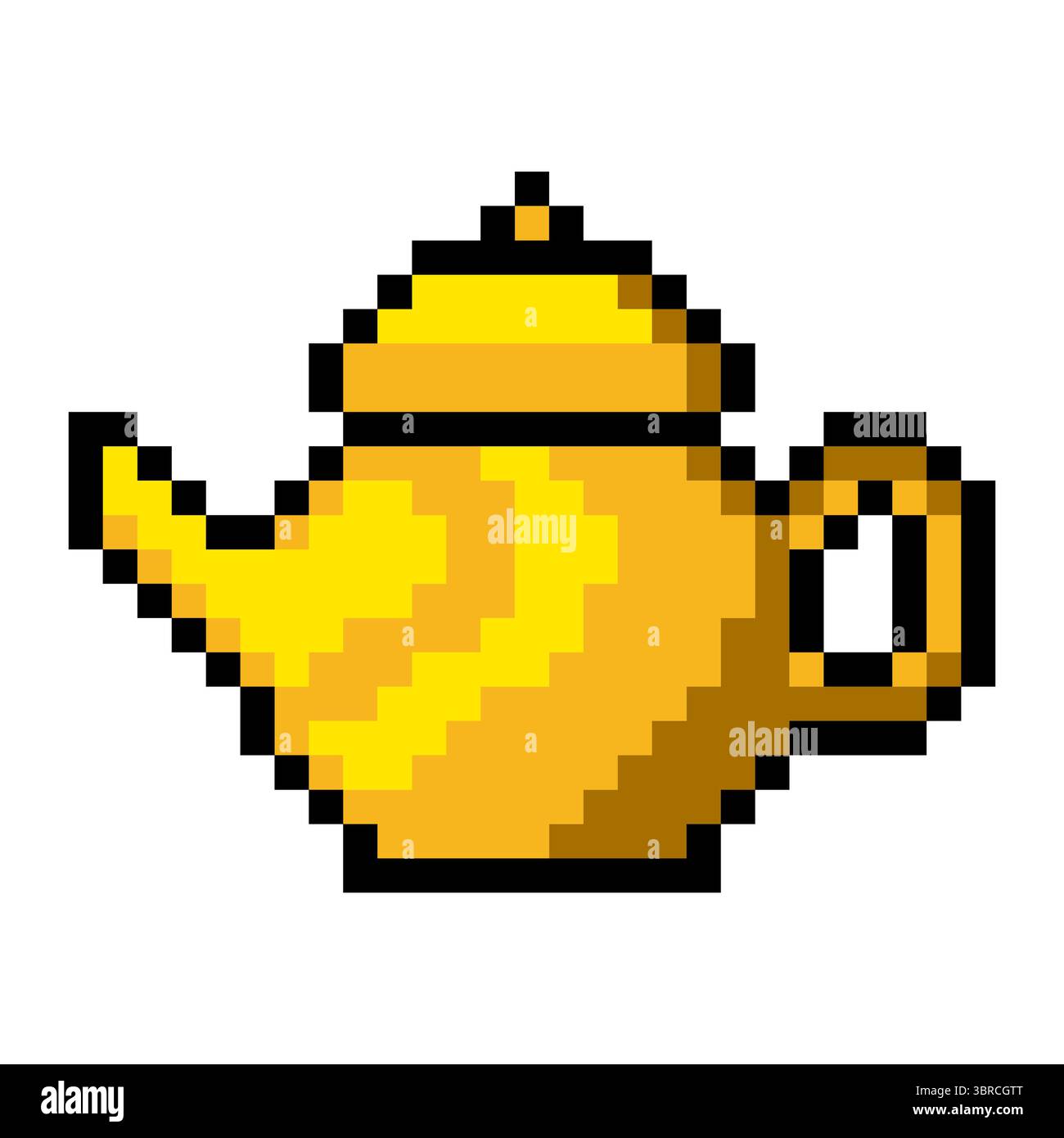 Teapot in pixel art style Stock Vector