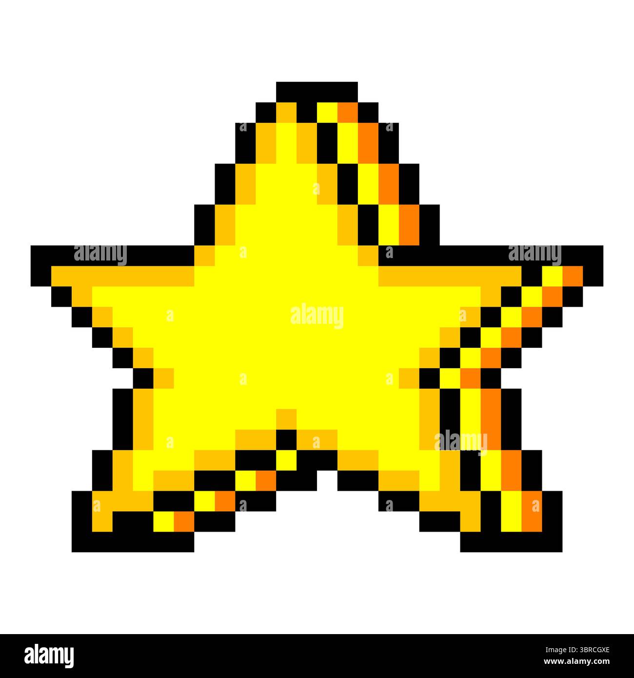Yellow star shape in pixel art style Stock Vector Image & Art - Alamy
