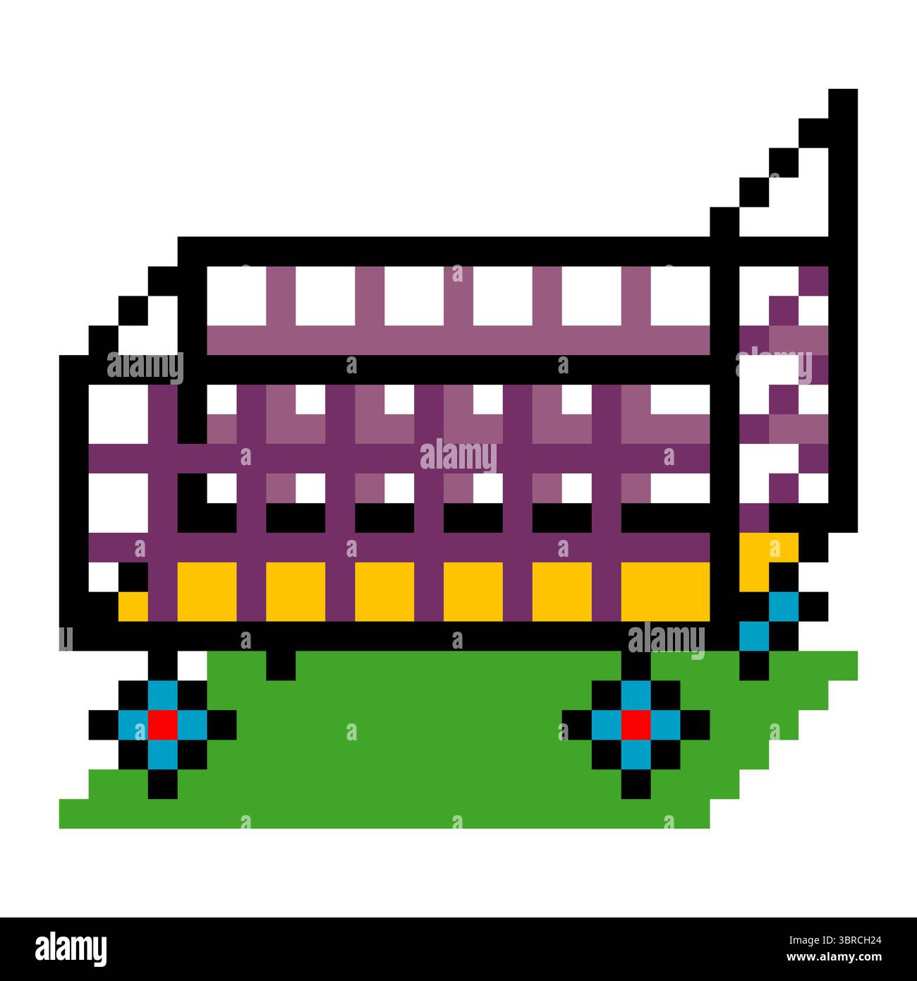 Trolley in pixel art style Stock Vector