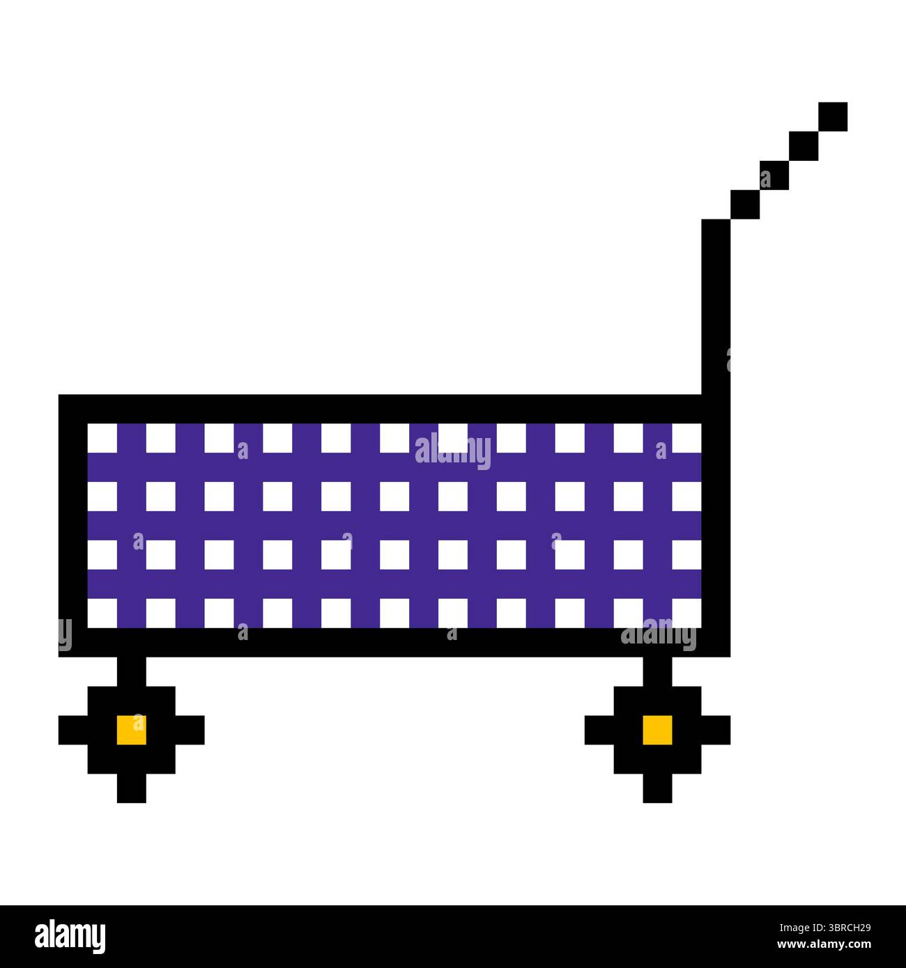 Trolley in pixel art style Stock Vector