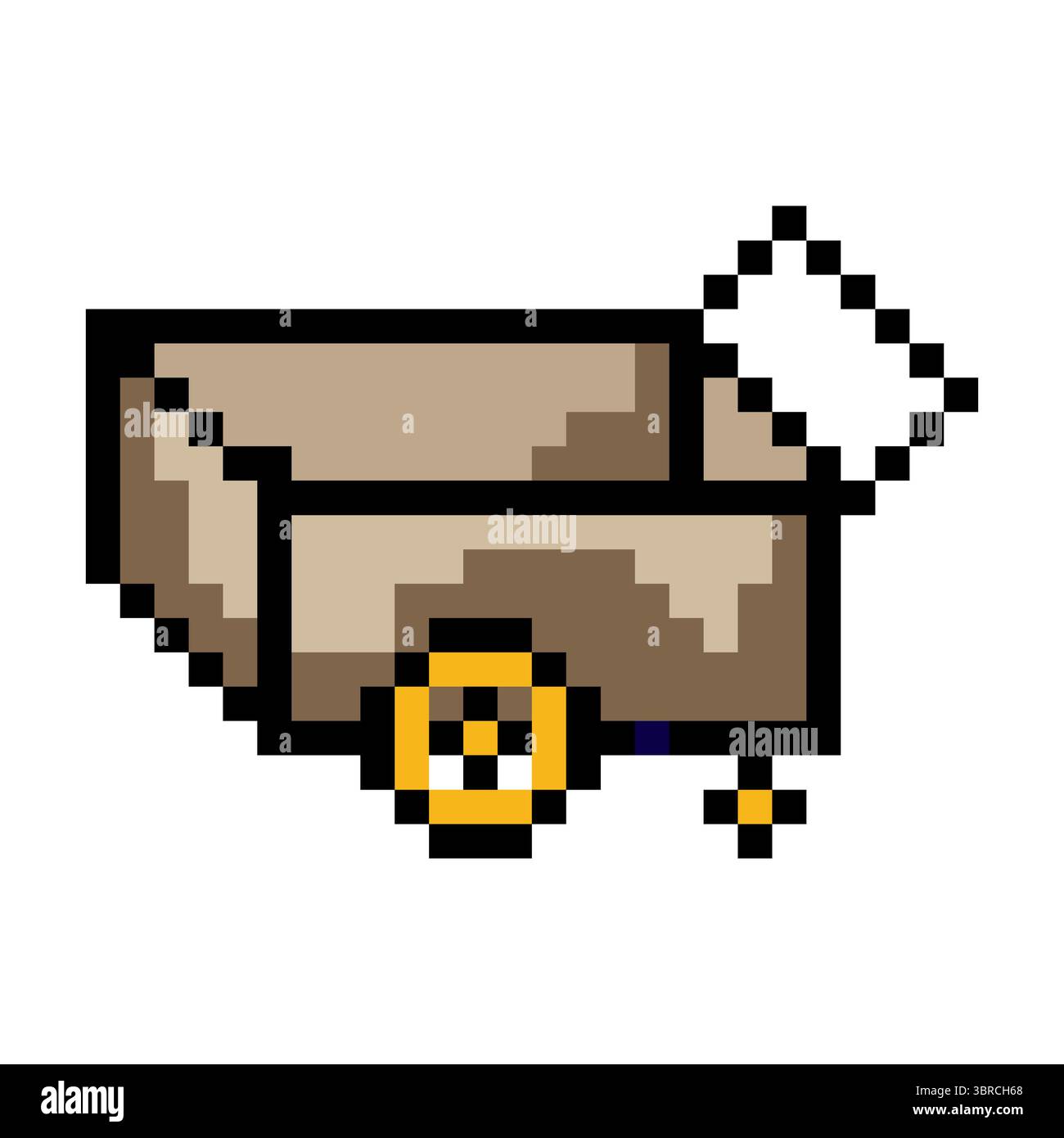 Trolley in pixel art style Stock Vector