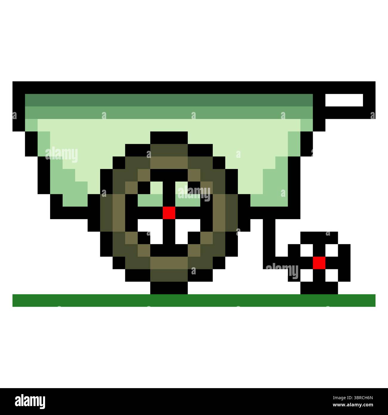 Trolley in pixel art style Stock Vector