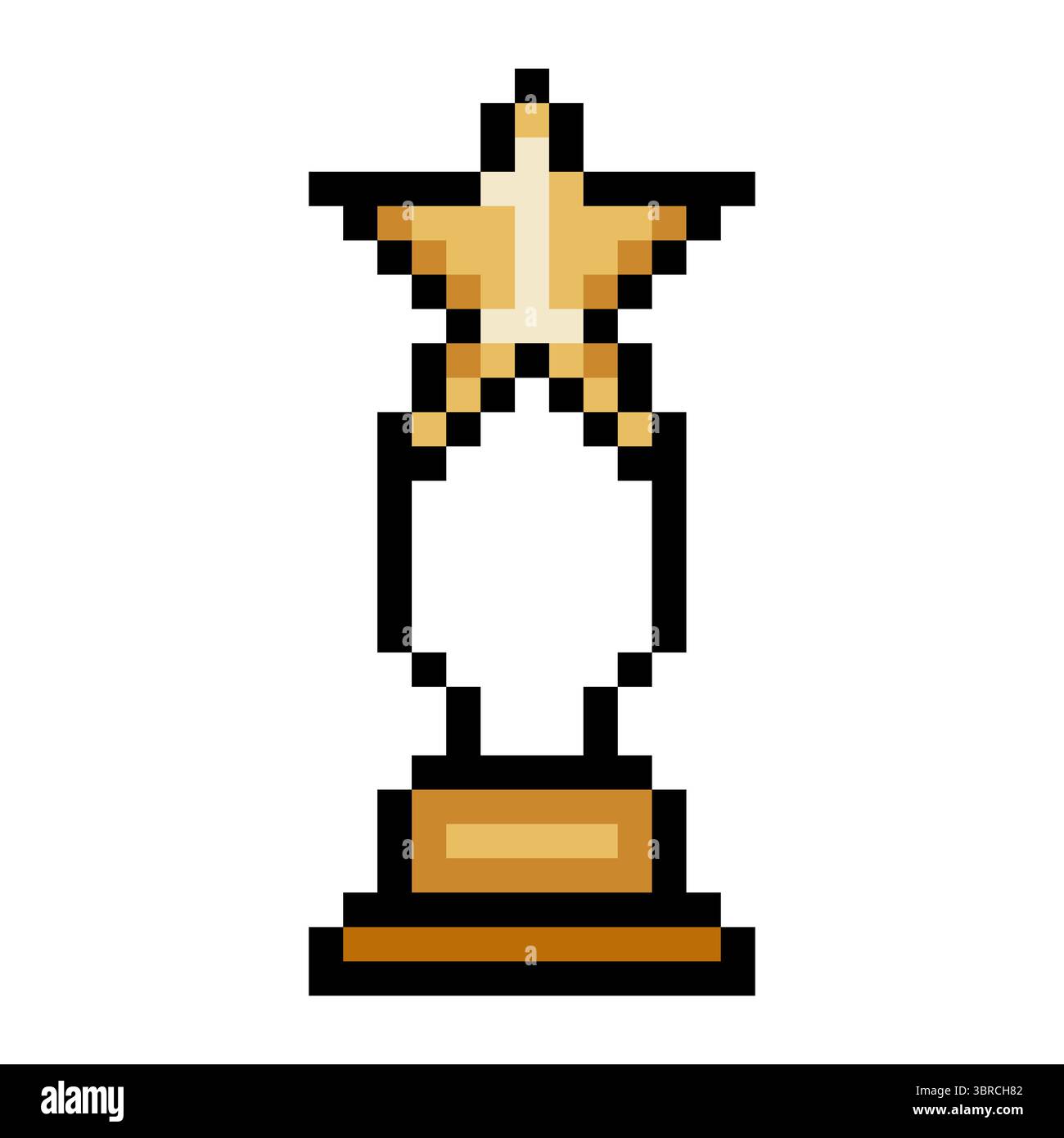 Trophy award with stars in pixel art style Stock Vector Image & Art - Alamy