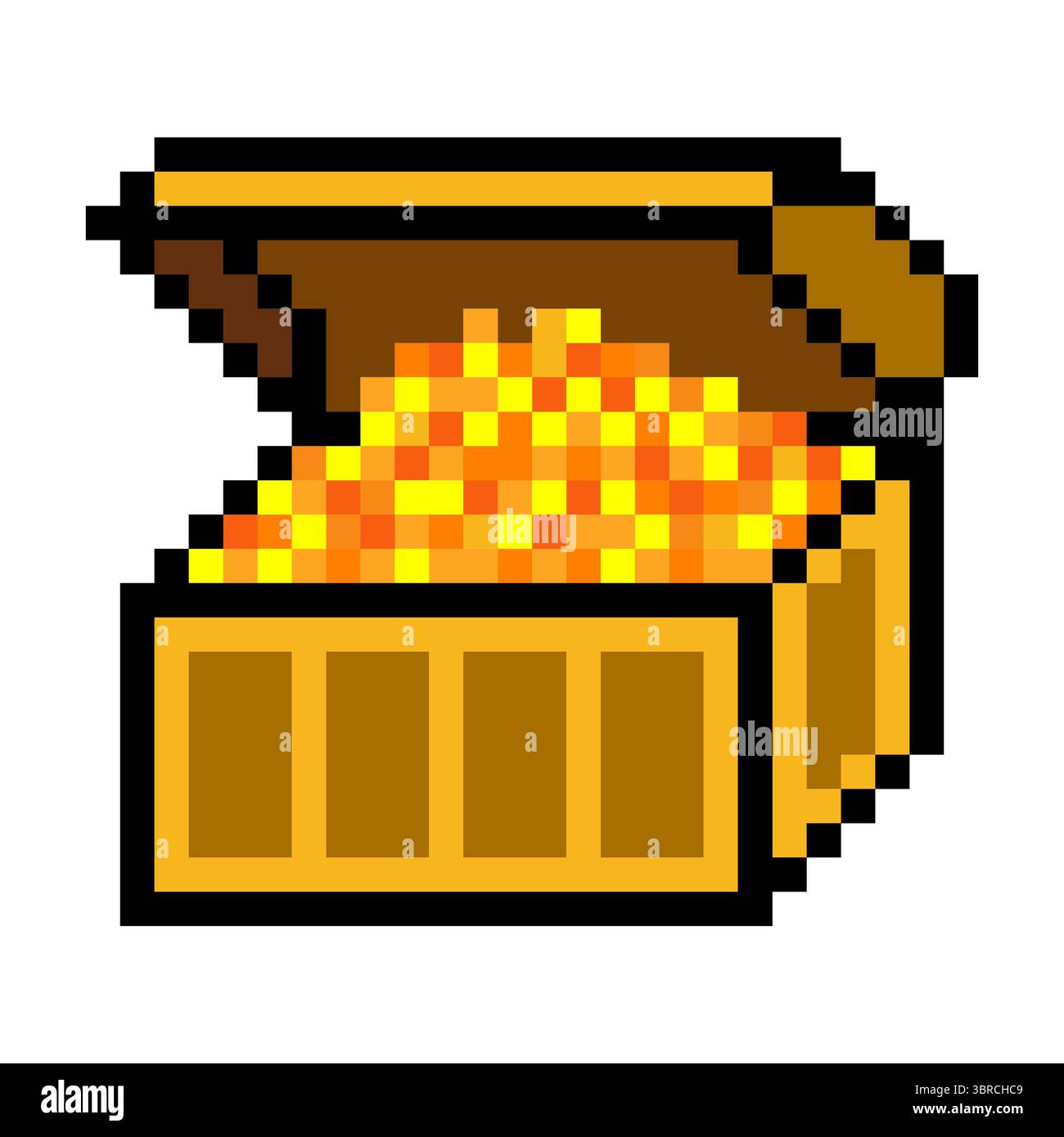Treasure chest in pixel art on white background Stock Vector Image ...