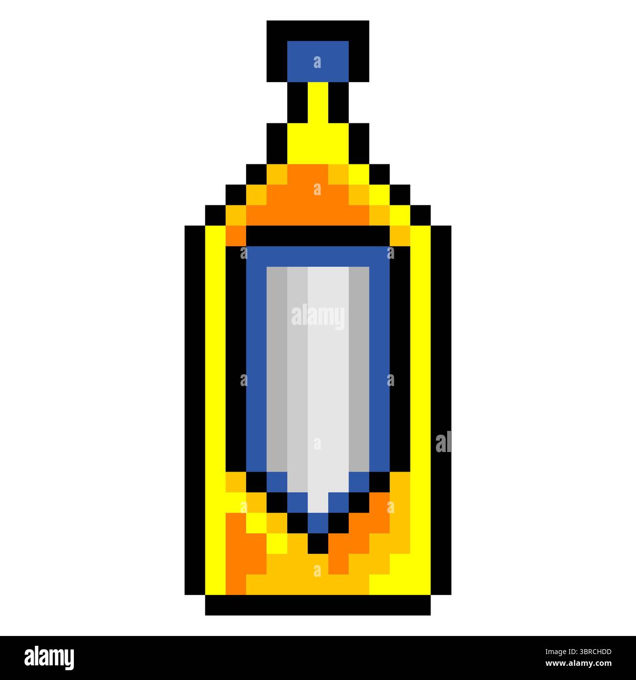 Vodca bottle in pixel art style Stock Vector