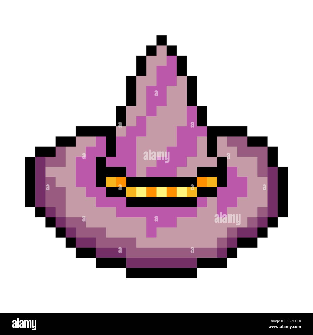 Witch hat in pixel art style Stock Vector