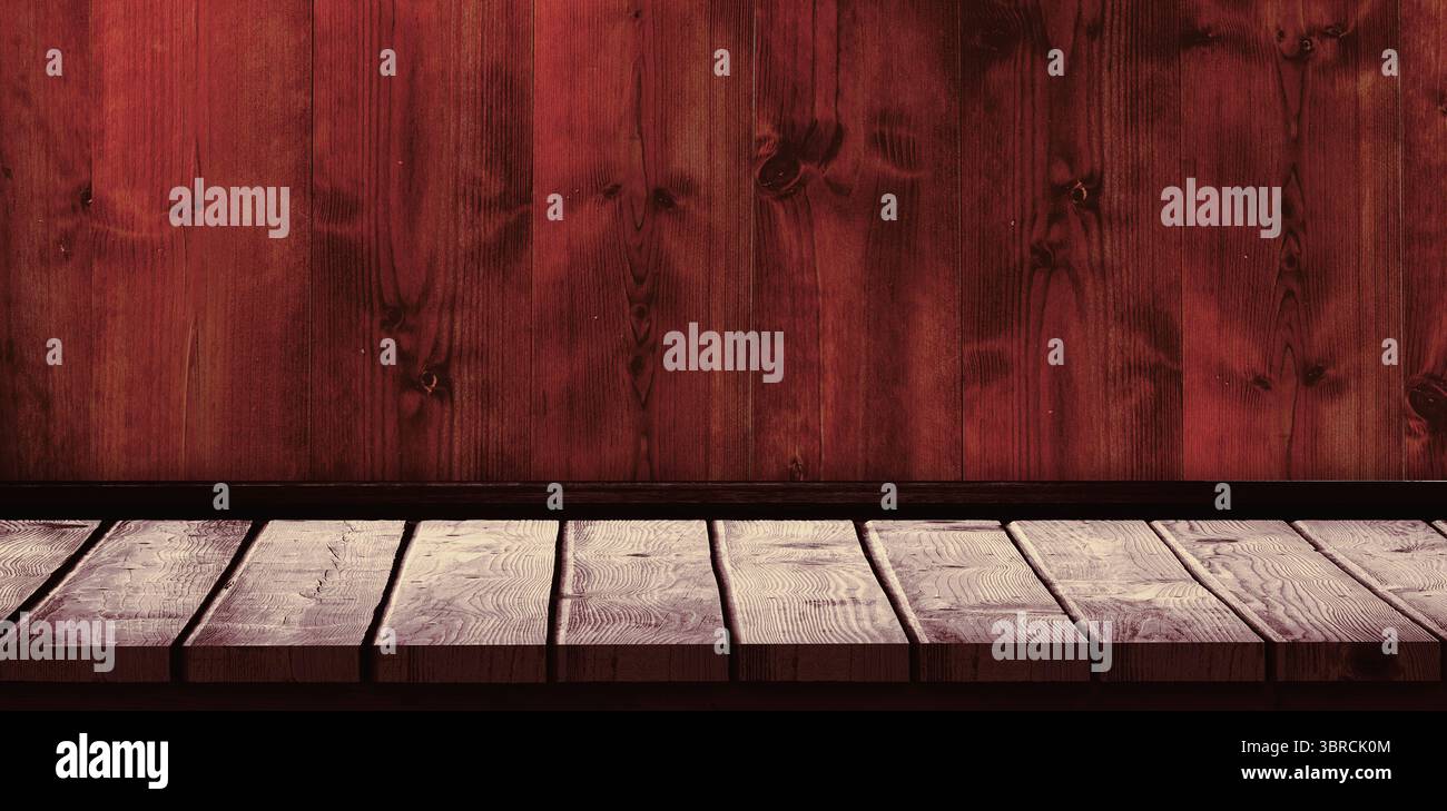 Flat design empty wooden surface is featuring horizontal planks with ...