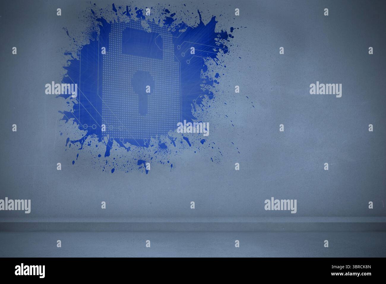 Splash showing digital lock Stock Photo