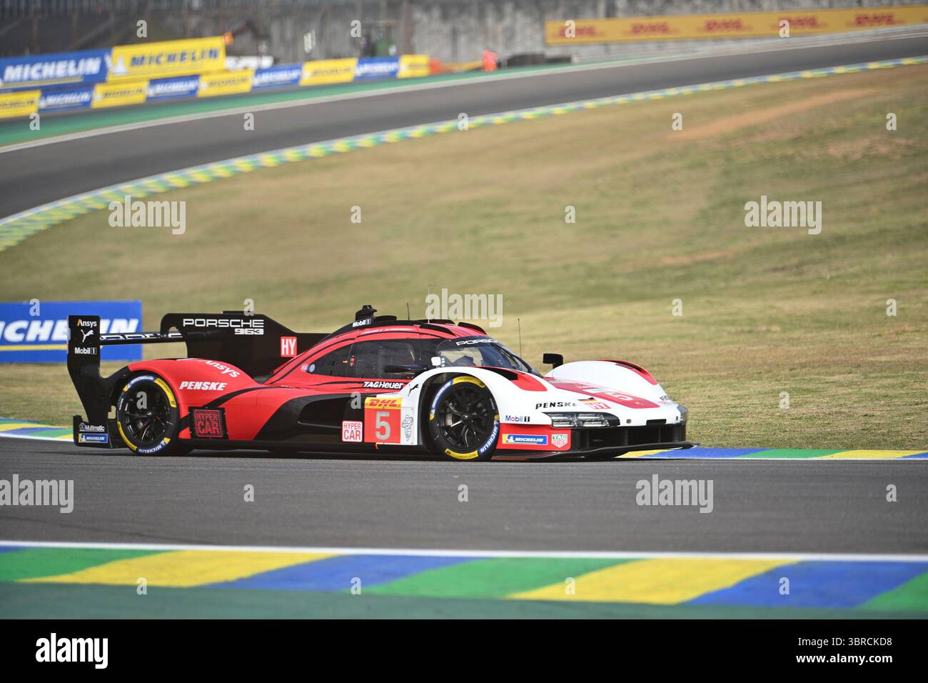 Sao Paulo, Brazil. 11th July, 2025. SAO PAULO, BRAZIL - JULY 11: Porsche 963 #5 from Porsche Penske Motorsport, driven by Julien Andlauer (FRA), Michael Christensen (DEN) during the free practice of FIA World Endurance Championship 6 Hours of Sao Paulo 2025 at Autódromo José Carlos Pace on July 11, 2025, in Sao Paulo, Brazil. (Photo by Leandro Bernardes/PxImages) Credit: Px Images/Alamy Live News Stock Photo