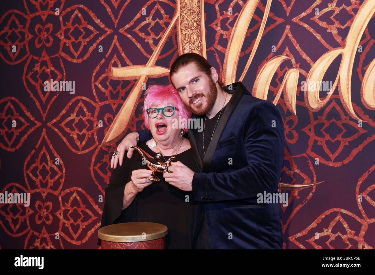 Kristine Stanley, Chris Stanley walk the red carpet for Disney’s Aladdin premiere, Event Cinemas Sydney Stock Photo