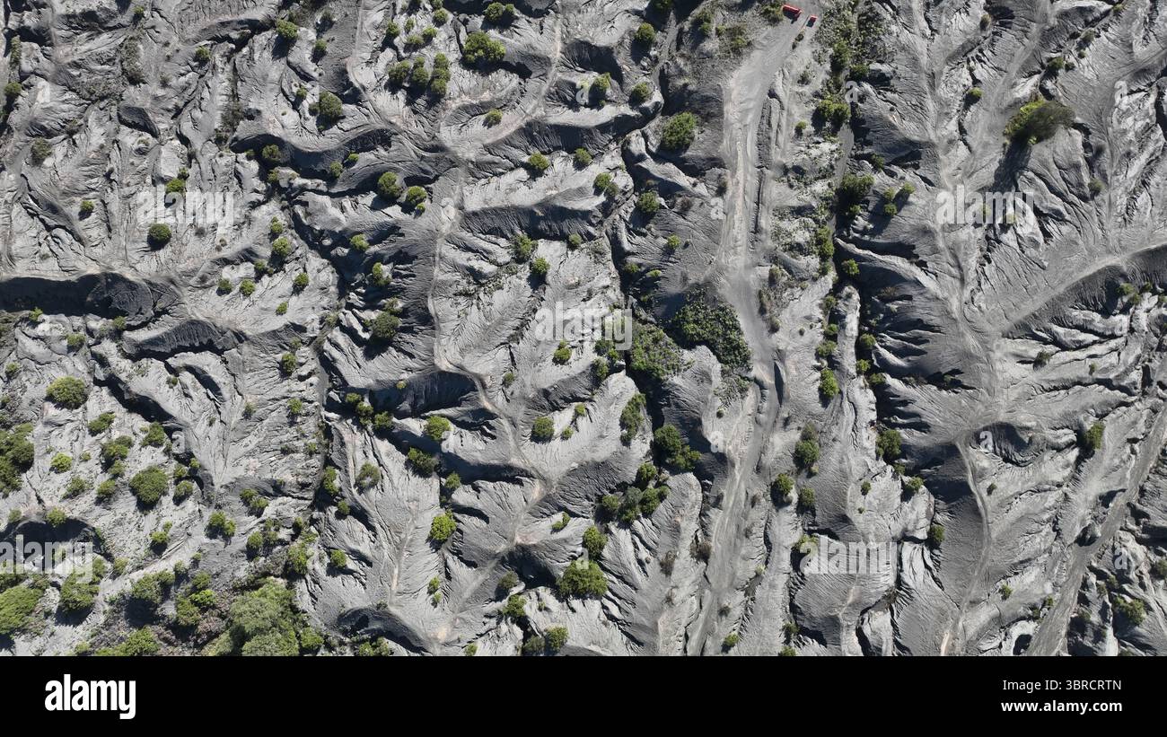 Shrups Pattern Close-up from above, this image captures intricate erosion patterns in ...