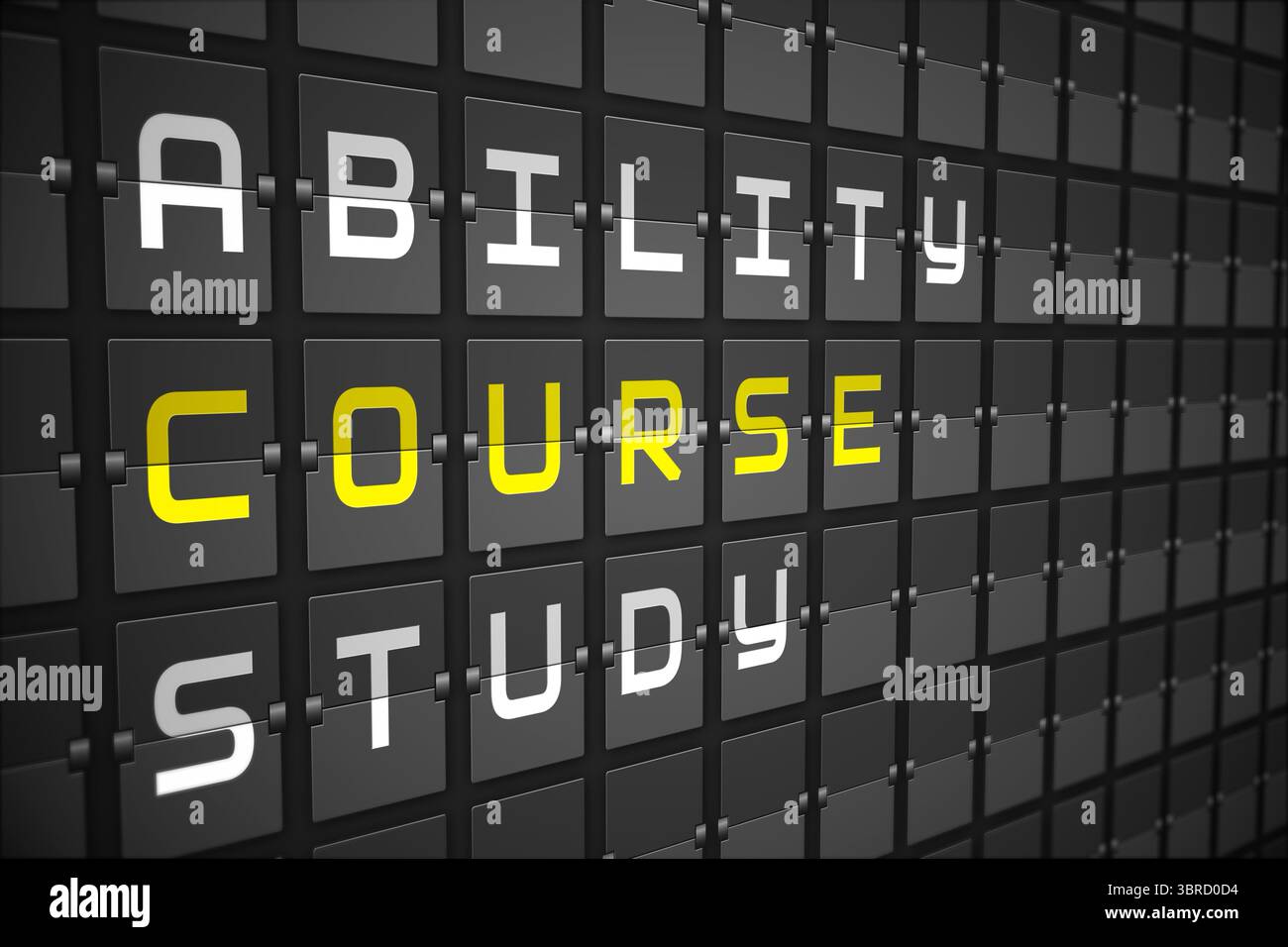 Course buzzwords on black mechanical board Stock Photo