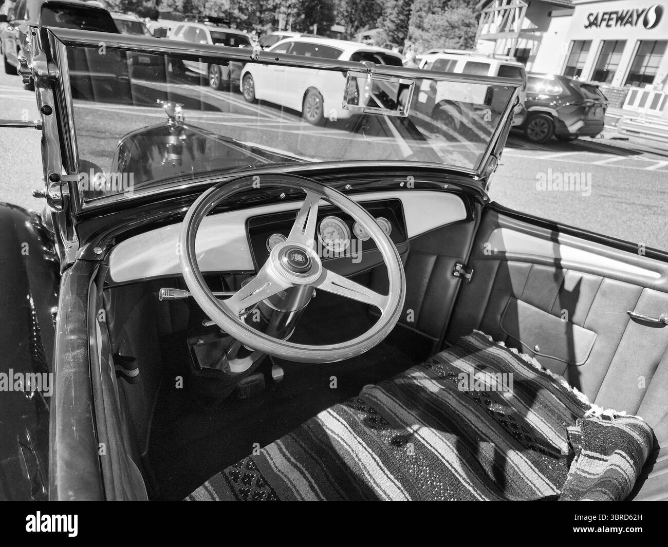 1930 ford model a tudor sedan Black and White Stock Photos