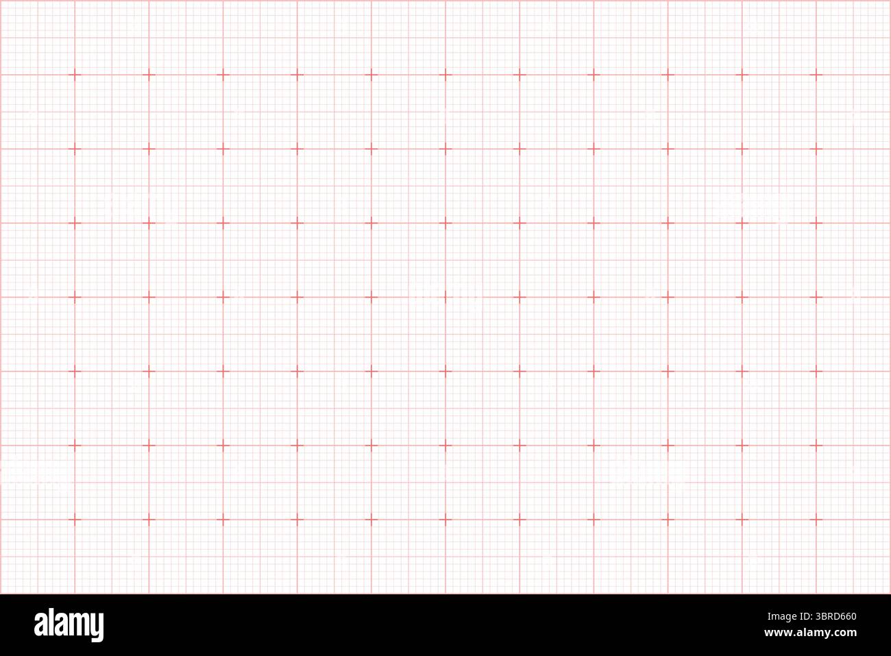 Precise millimeter graph paper background. Engineering and school notebook template Stock Vector