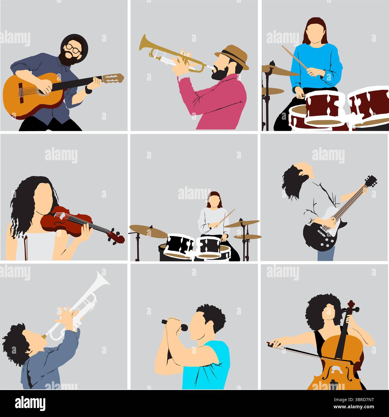 vector collection of musician Stock Vector Image & Art - Alamy
