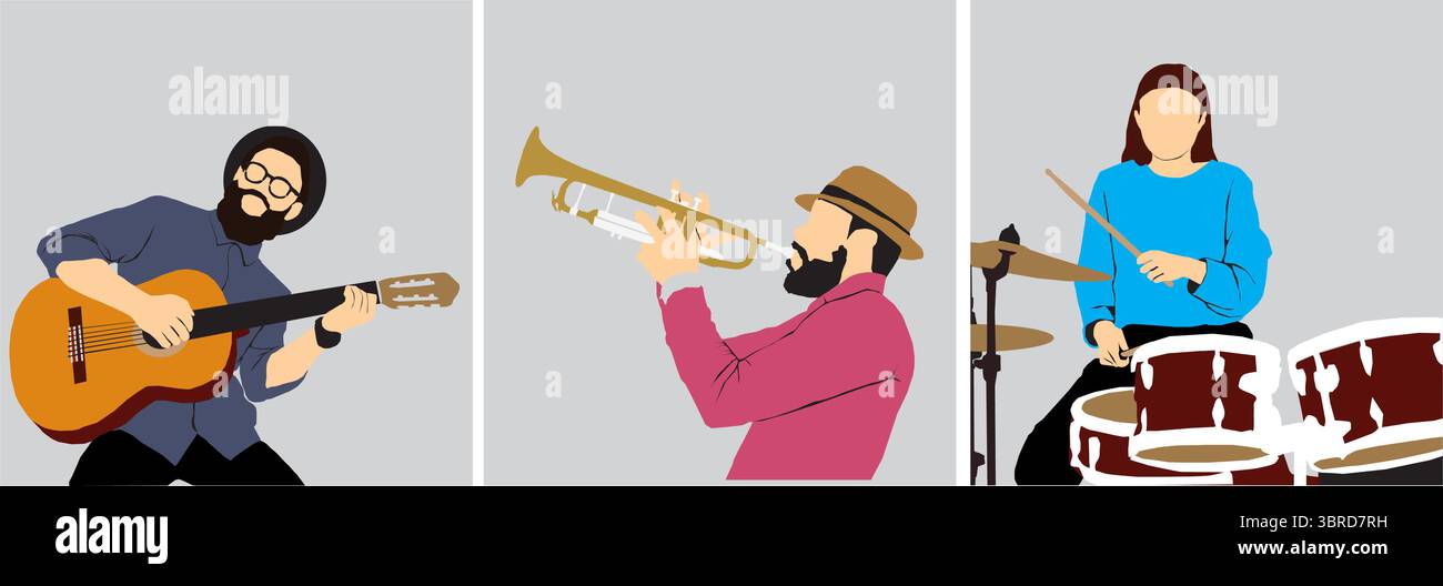 vector collection of musician Stock Vector Image & Art - Alamy