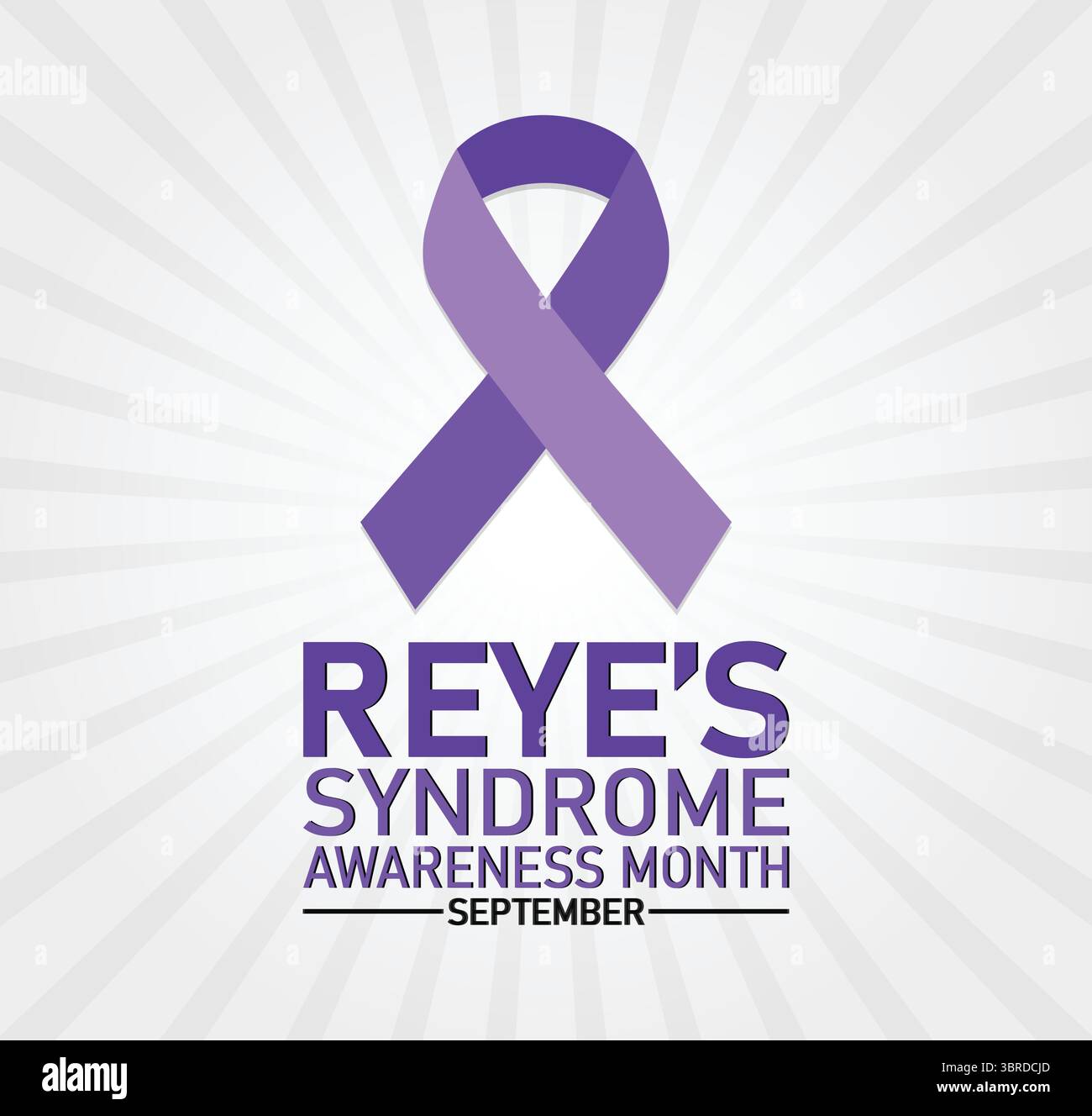 Reye’s Syndrome Awareness Month September Purple Ribbon Educational ...