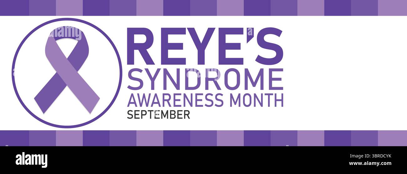 Reye's Syndrome Awareness Month September Purple Ribbon Poster Stock ...