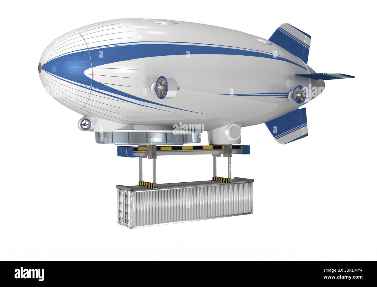 3d, zeppelin, airship, airfreight, balloon, cargo, freighter, container ...