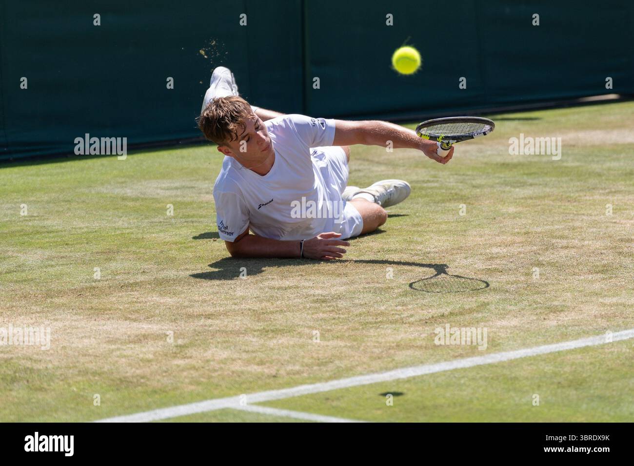 LONDON, ENGLAND - JULY 8: falling, Mees Rottgering of The Netherlands ...