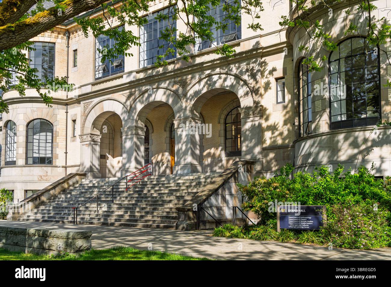 SEATTLE, WA, USA, MAY 25, 2025: Denny Hall on the campus of the University of Washington. Stock Photo