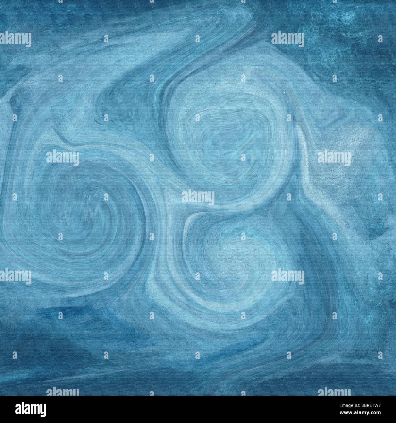 Blue marble texture with swirling patterns creates an abstract background Stock Vector