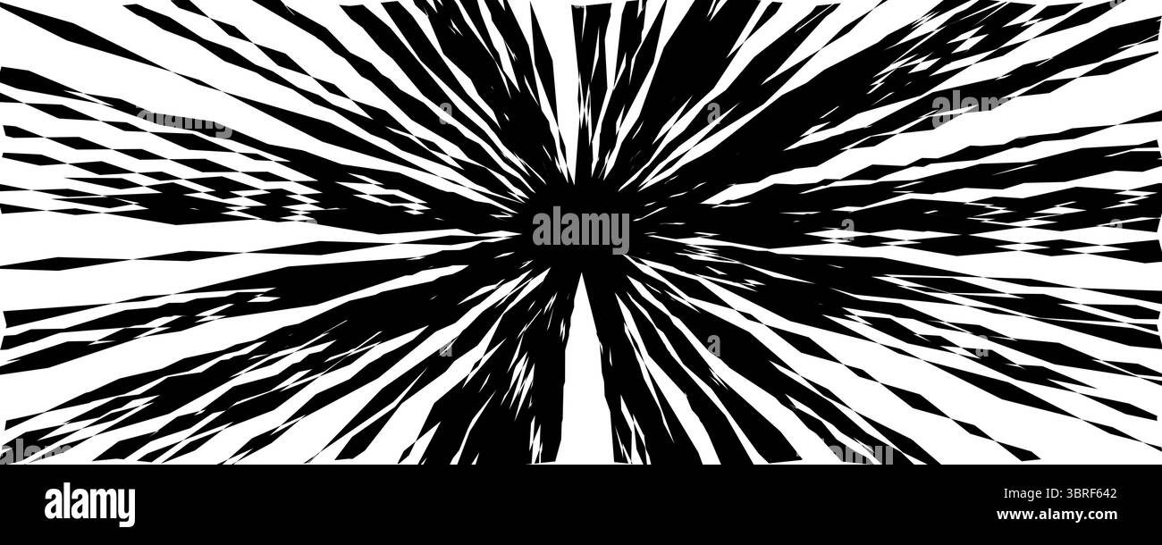 Black White Explosion Speed Lines Blast Effect In Manga Style For Anime ...