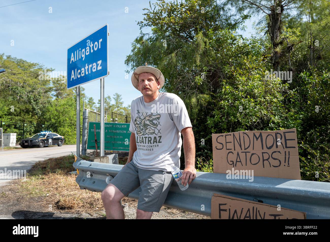 OCHOPEE, FLORIDA - JULY 12: Demonstrators protest the construction of a ...