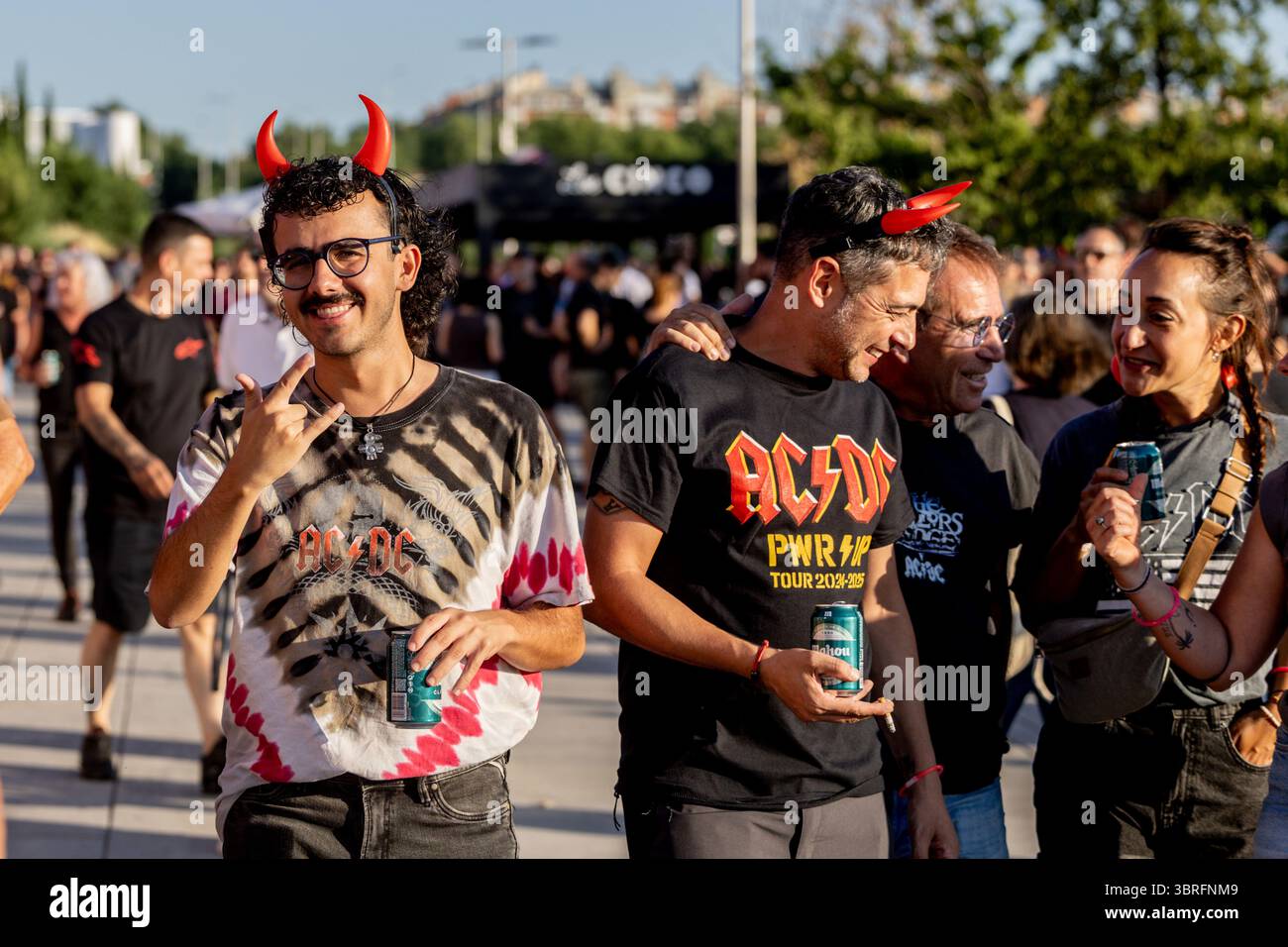 Fans of the Australian band AC/DC during the AC/DC concert at the ...