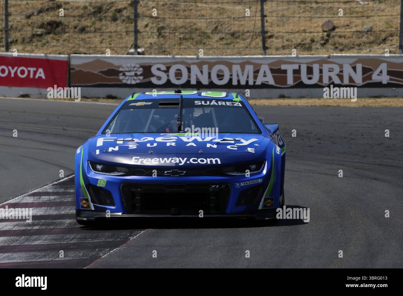 SONOMA, CA - JULY 12: Daniel Suárez (#99 Trackhouse Racing Freeway ...