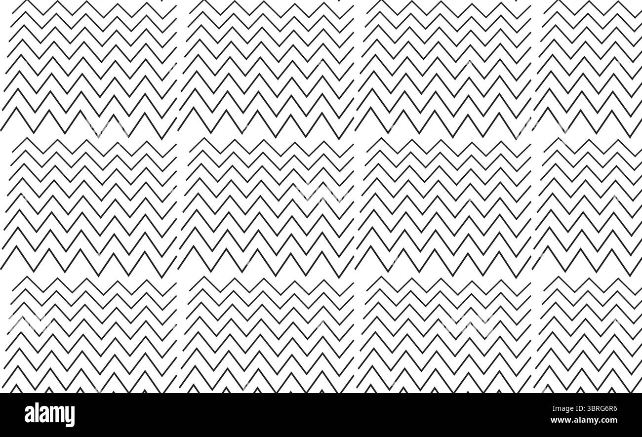Minimalistic Black and White Zigzag Checkmark Seamless Pattern for Trendy Vector Design Stock Vector