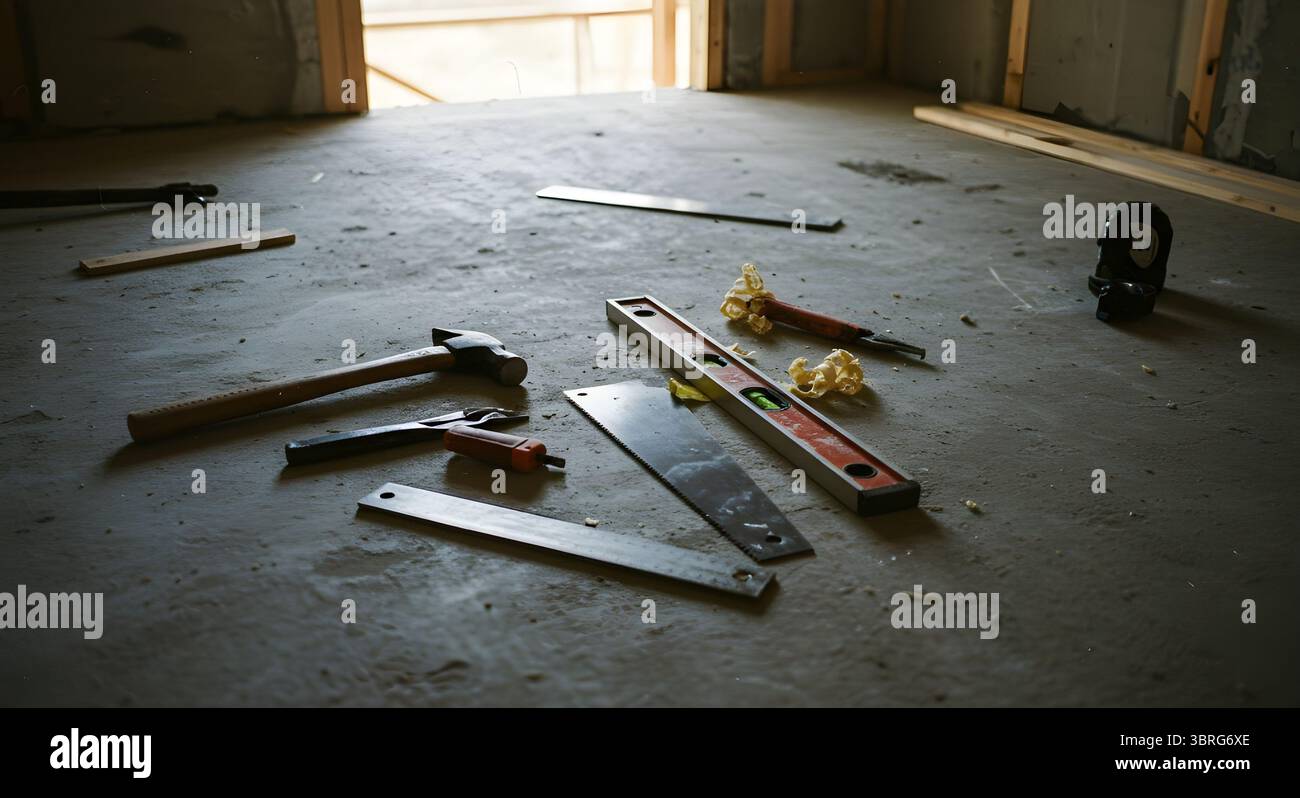 Shity Tools Construction Site Tools: Ready for Building and Renovation Work Stock ...