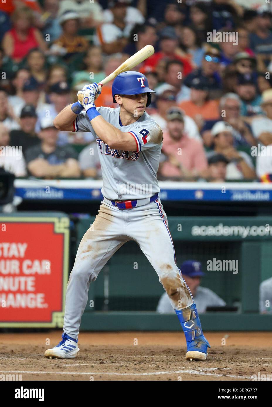 HOUSTON, TX - JULY 12: Texas Rangers left fielder Sam Haggerty (0 ...
