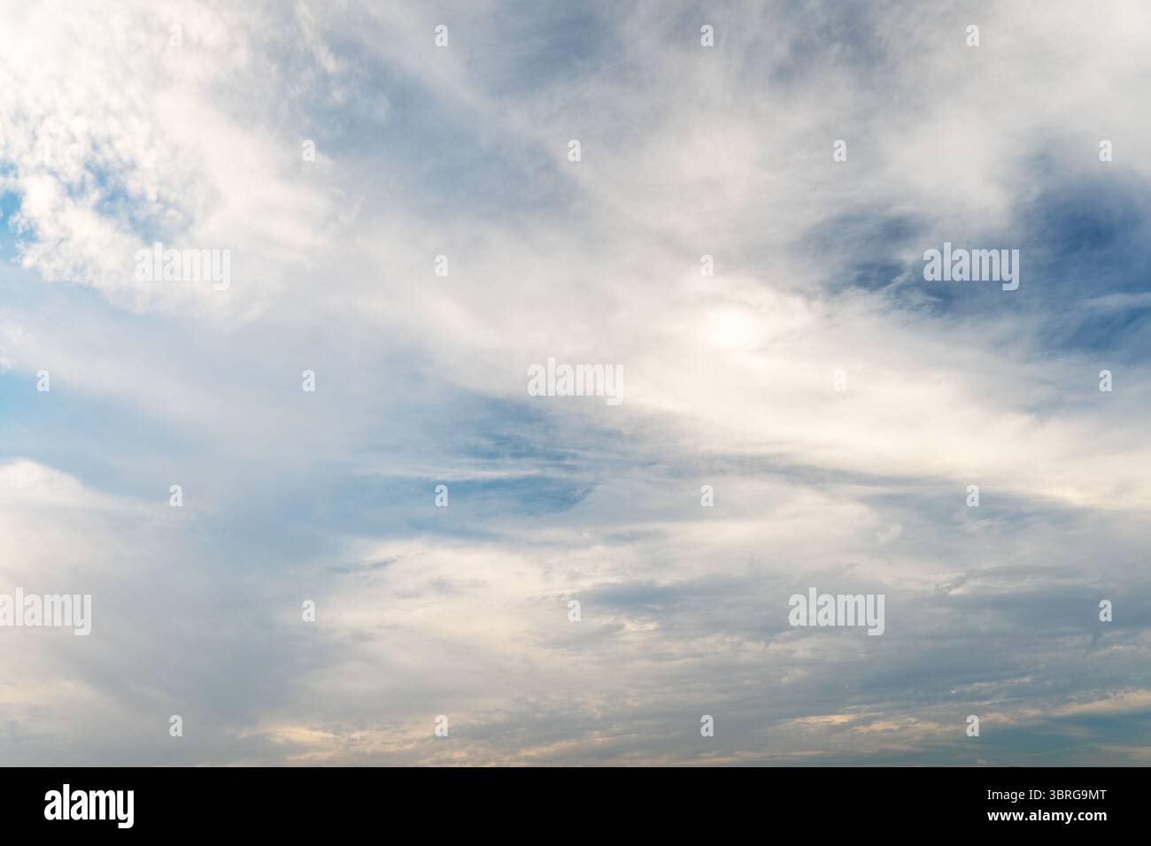 Blue sky with white clouds and bright sky Stock Photo