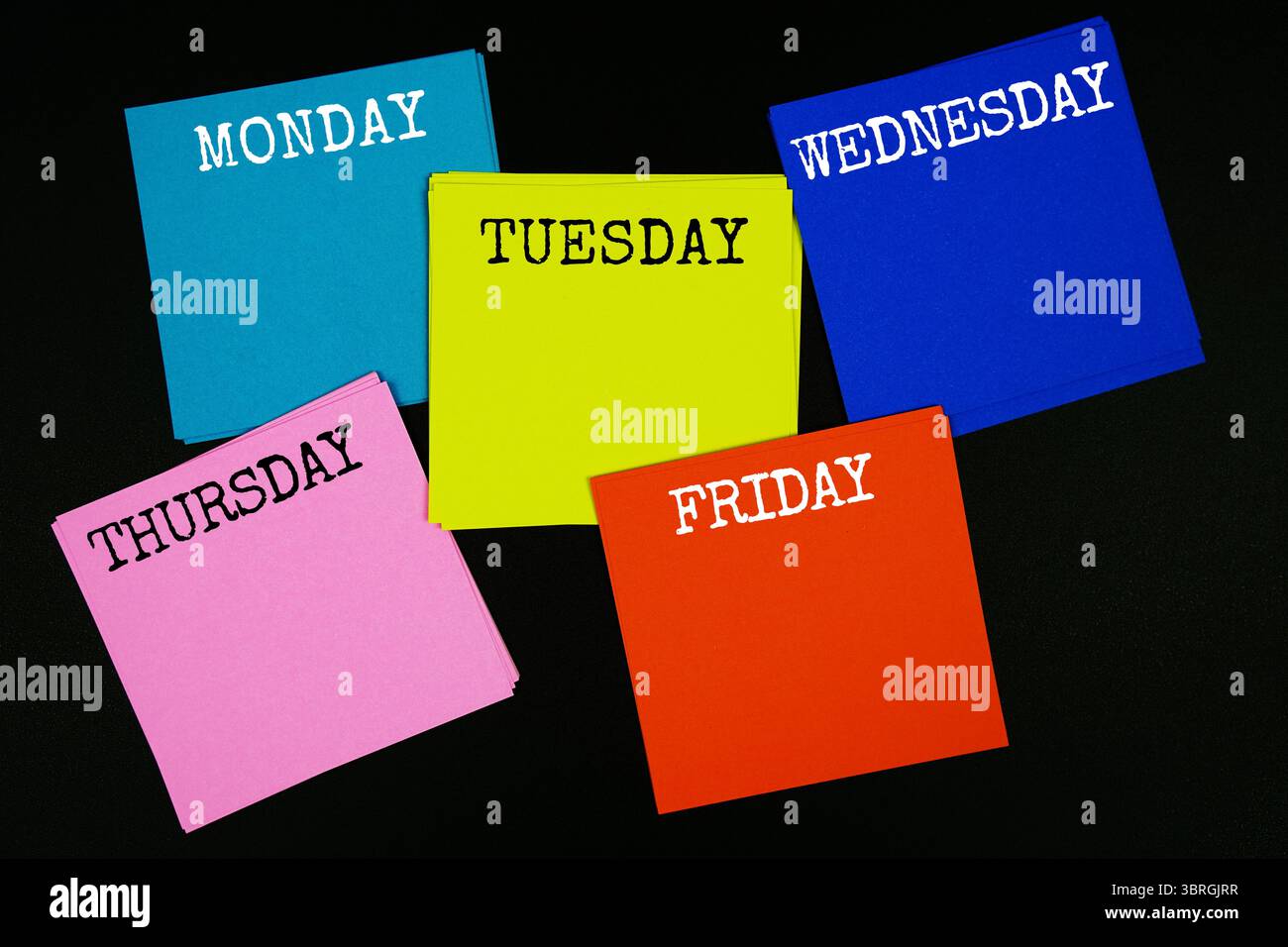 Monday To Friday text with sticky note on black background Stock Photo ...