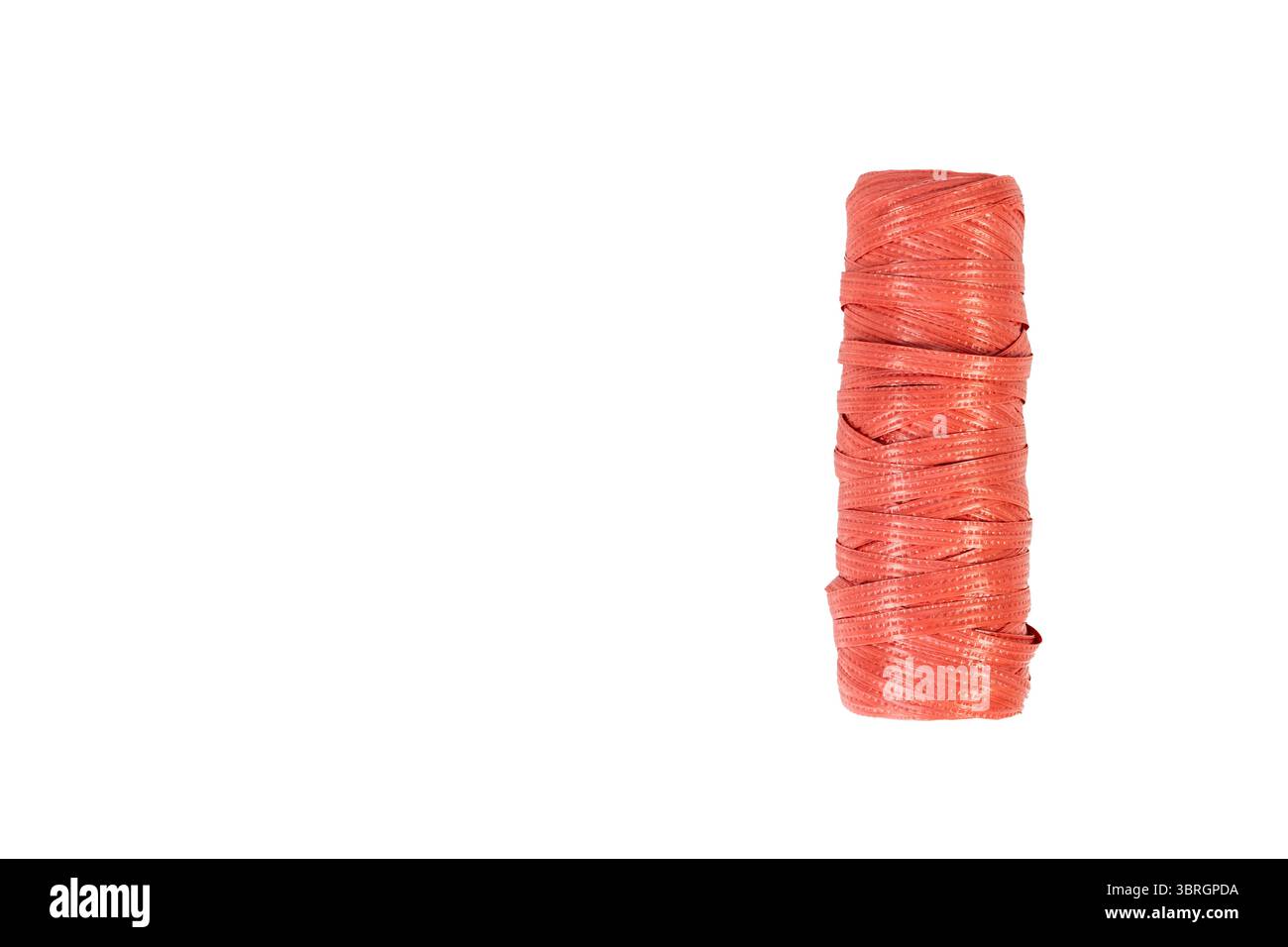 Twine Roll Isolated on White Background with Copy Space Stock Photo