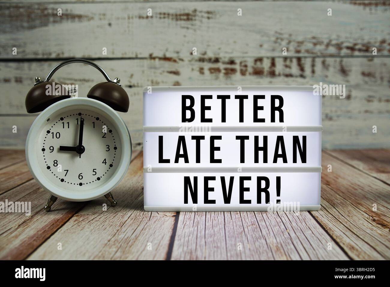 Better late than never hi-res stock photography and images - Alamy