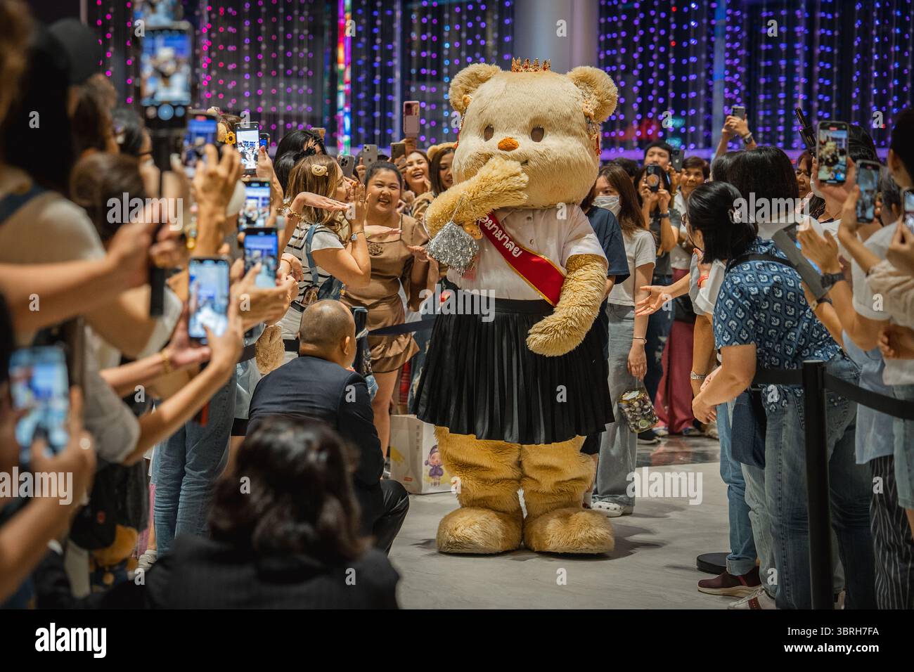 Bangkok, Thailand. 12th July, 2025. Dressed in a schoolgirl outfit ...
