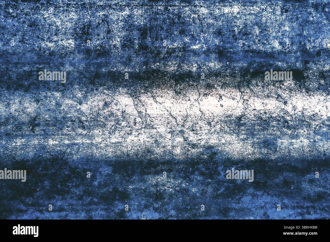 Blue Abstract Grungy Wall Background. Old Rusty Stone Surface Texture. Blue Old Stone Backdrop Stock Photo